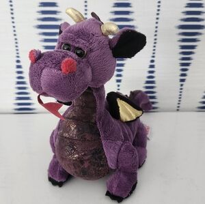 Retired Webkinz Emperor Dragon Plush: Collectible Purple Stuffed Animal